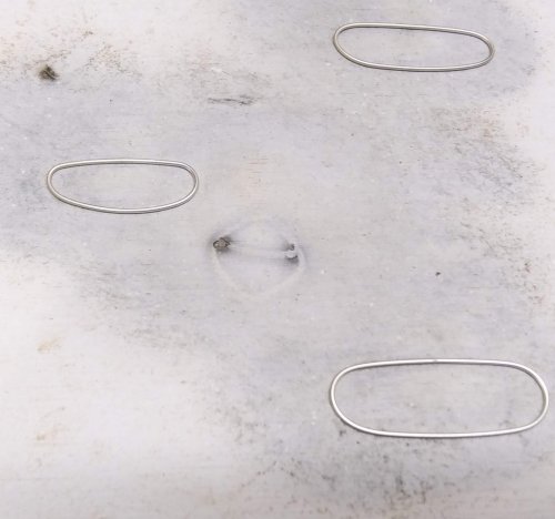 Judy Larson's Traditional Southwest Style Hook Closures  - , Findings & Components, Toggles & Clasps, Earwire & Headpin, Dapping, Dapping Jewelry, Forging, Forging Jewelry, Jewelry Forging, Butane Torch, Soldering, Solder, Place the formed wires on a soldering surface.